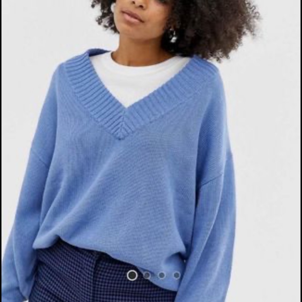baby blue (kind of) sweater from Monki!!